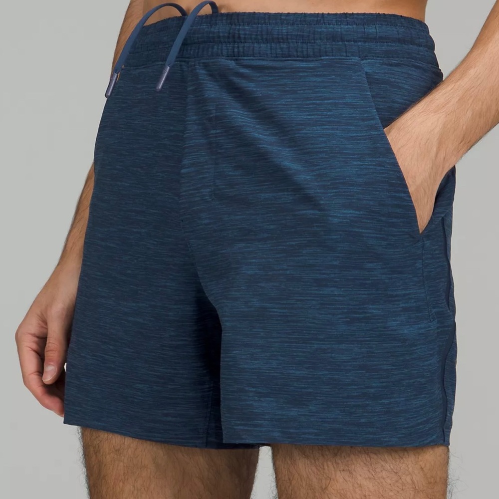 Lululemon Pace Breaker 5” Linerless Heather Allover Iron Blue True Navy Size M